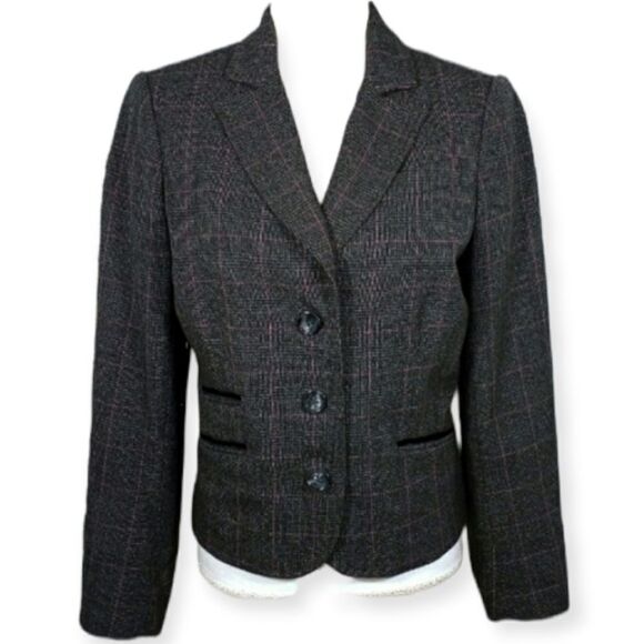 WILLI SMITH BLAZER SZ.6 EUC GRAY & PINK - Picture 1 of 7